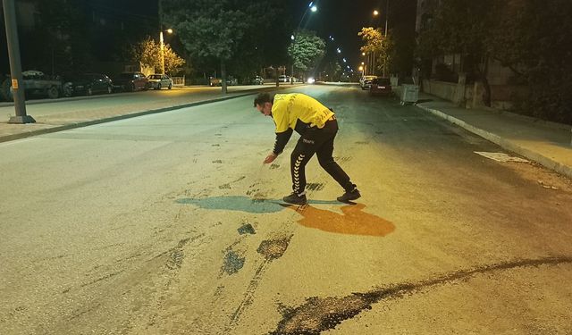 Kazaya karışan motosiklet inşaat bahçesinde bulundu