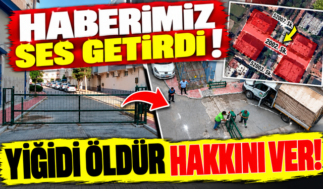 Mezitli’de Kapalı Sokakta Belediye Ekipleri Kapıyı Söktü !
