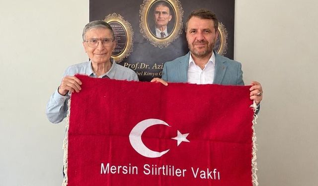 Mersin Siirtliler Vakfı Başkanı Zafer Şahin Özturan’dan Aziz Sancar’a Anlamlı Ziyaret