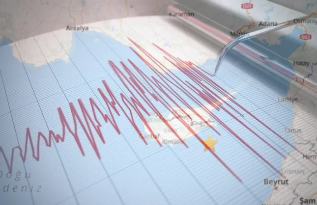 Akdeniz'de 4.3 büyüklüğünde deprem korkuttu