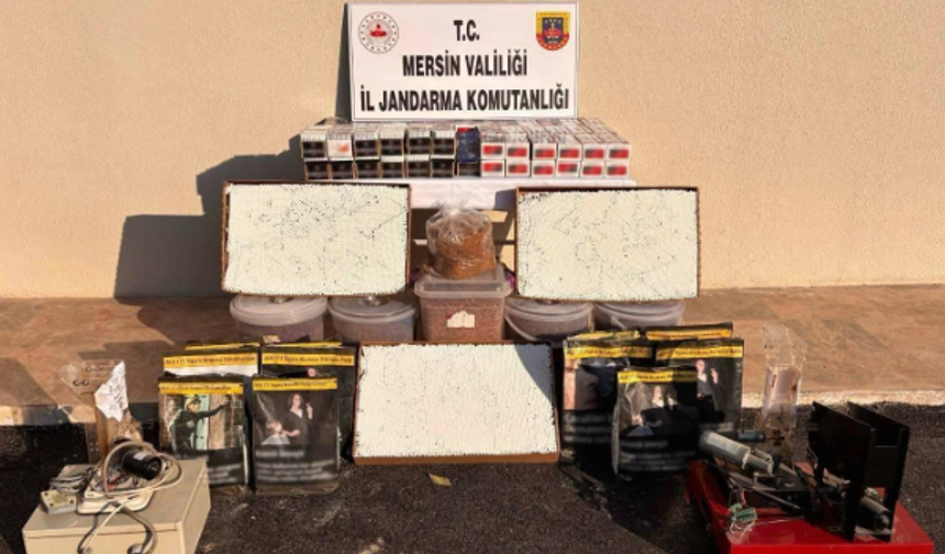 Mersin Jandarma’dan Kaçak Makaron Operasyonu