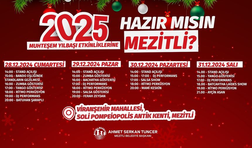 Mezitli Yeni Yıla Coşkuyla Hazırlanıyor!