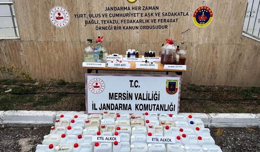 Mersin’de Sahte İçki Operasyonu: 540 Litre Sahte İçki Ele Geçirildi