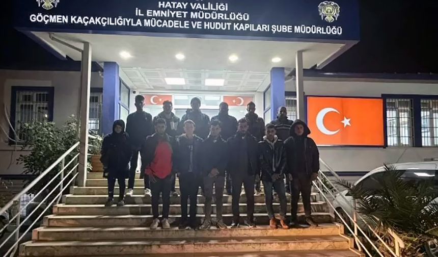 Hatay'da 12 düzensiz göçmen yakalandı; 3 organizatör tutuklandı