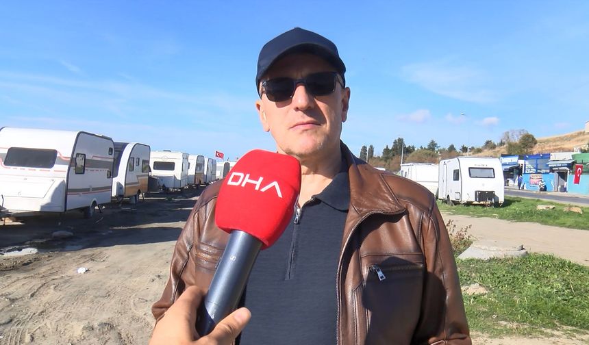 İstanbul - Beylikdüzü'nde sahil şeridi karavan parkına döndü; mahalleli tepkili