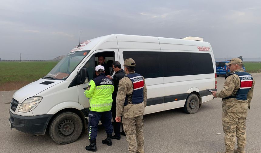 Reyhanlı'da okul servislerine denetim