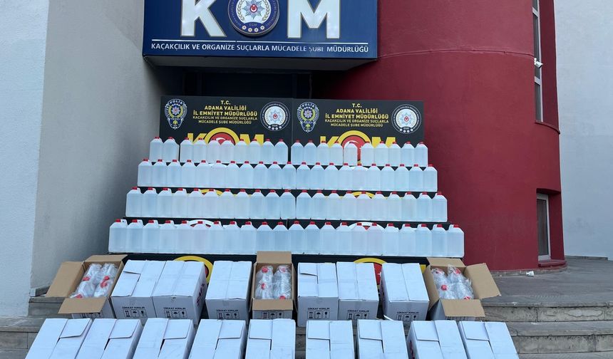 Yılbaşı öncesi Adana'da 2 bin litre sahte etil alkol ele geçirildi