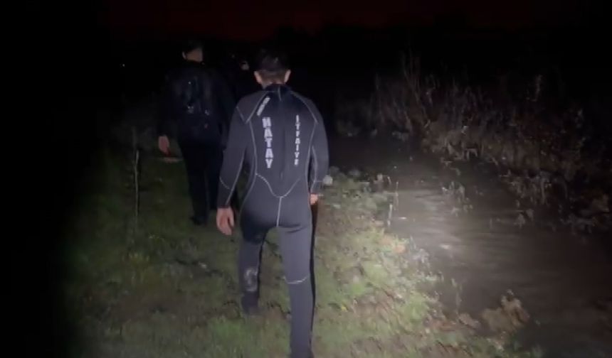 Hatay'da Asi Nehrine düşen kişi akıntıyla kayboldu