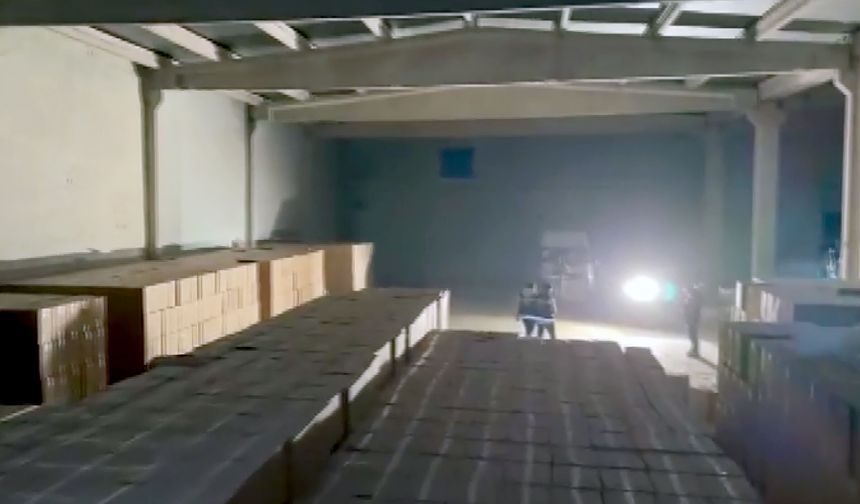 Depoda 144 milyon kaçak makaron ele geçirildi; 1 şüpheli tutuklandı