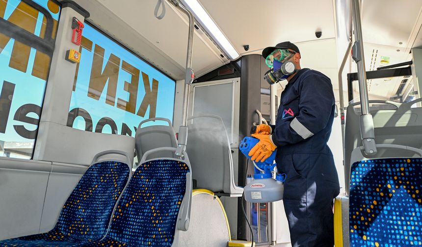 Toplu taşıma araçları hijyenik hale getiriliyor