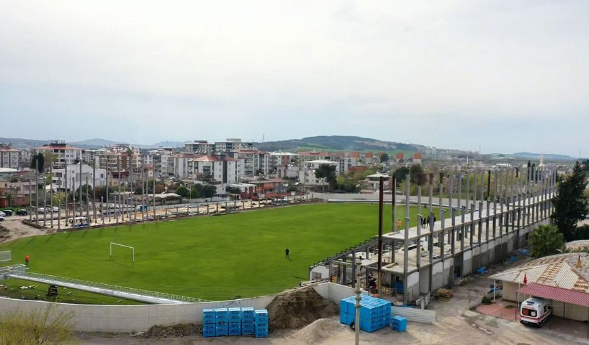 Osmaniye'de 7 Ocak Stadyumu inşaatı yüzde 35'e ulaştı