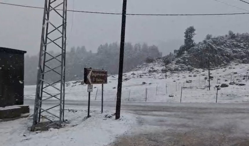 Doğu Akdeniz'de yaylalar, kar yağışıyla beyaza büründü
