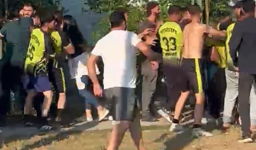 Tarsus'ta köyler arası futbol turnuvasında maç sonu kavgası