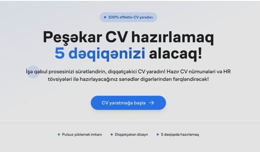 Azerbaycan’da Profesyonel CV Hazırlama | Work.az