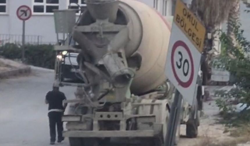 Yola beton döken mikserin sahibine para cezası