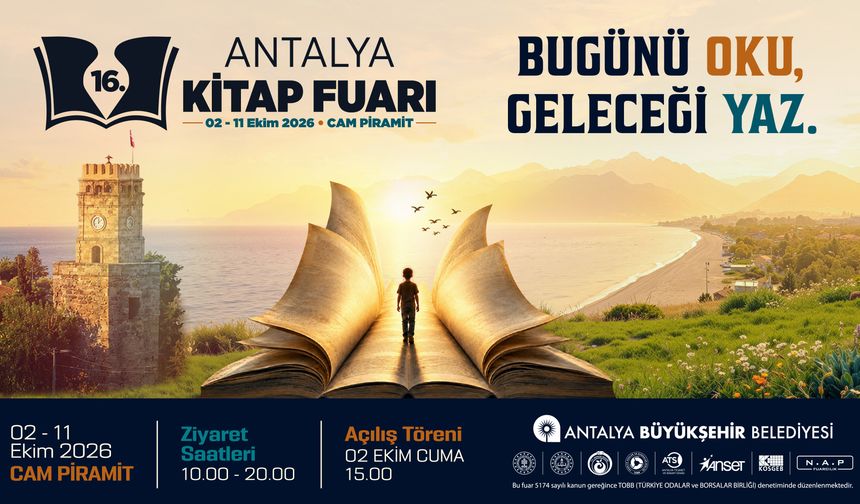 16. Antalya Kitap Fuarı 2 Ekim'de başlıyor