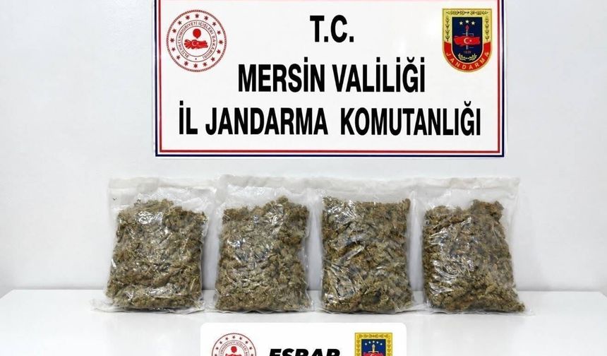 Mersin'de 2 kilo 100 gram esrar ele geçirildi