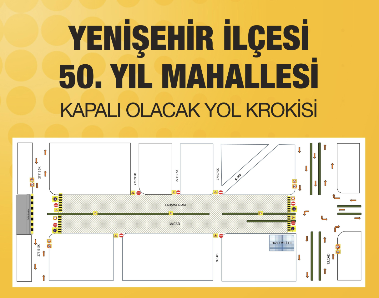 Yenişehir'de Trafik Duyurusu: 12 Mart’ta Kapalı Olacak Yollar?