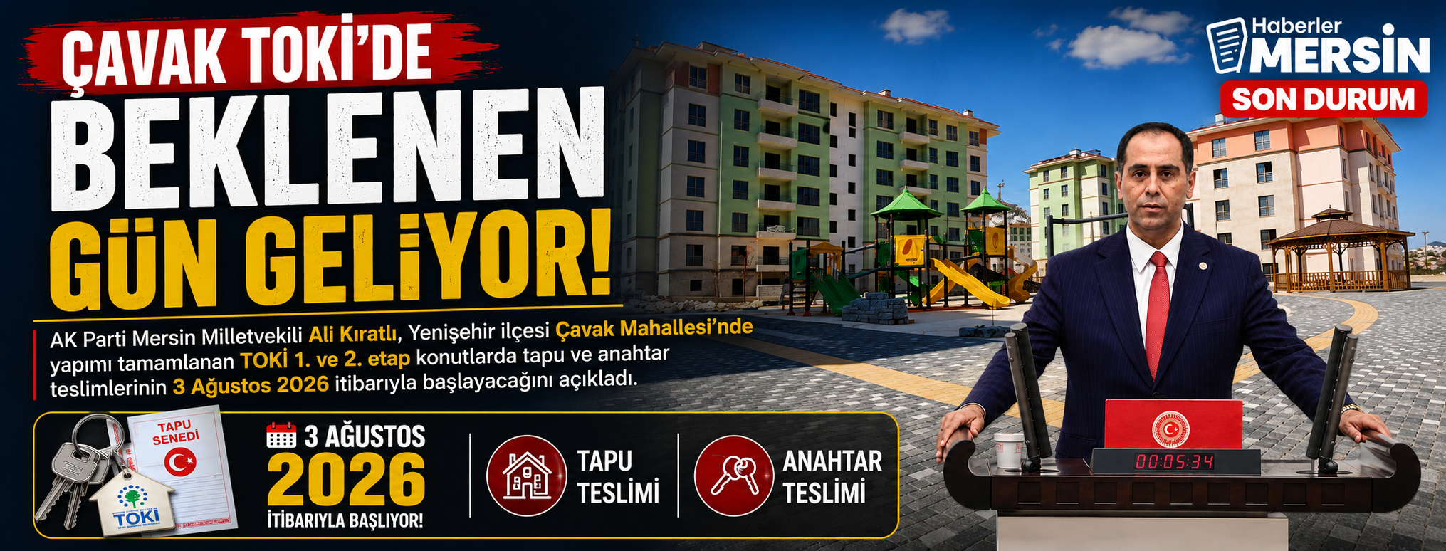 Çavak TOKİ'de Beklenen Gün Geldi! Tapu ve Anahtar Teslimleri 3 Ağustos'ta Başlıyor