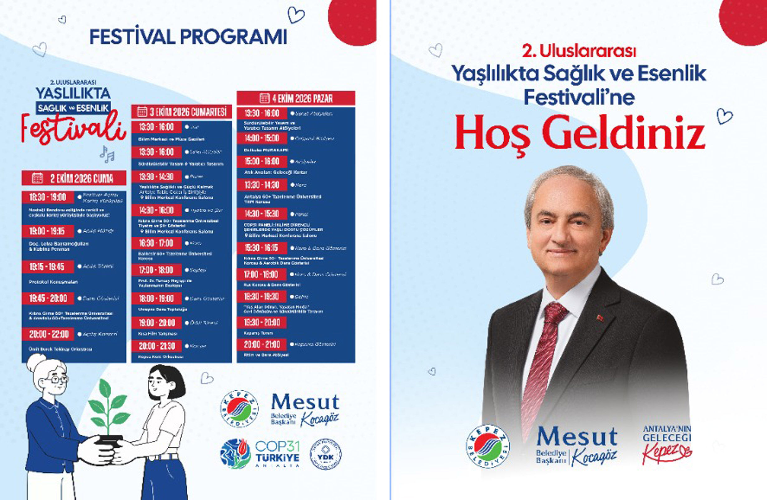 Kepez'de 2. Uluslararası Yaşlılıkta Sağlık ve Esenlik Festivali başlıyor