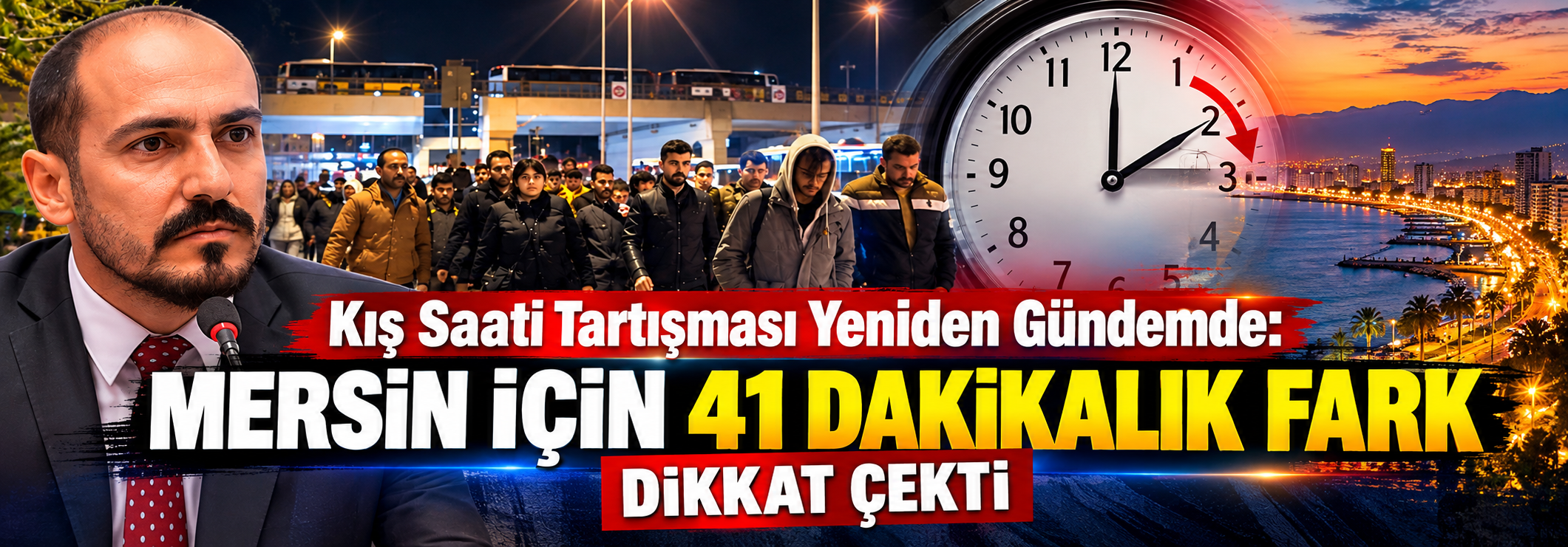 Kış Saati Tartışması Yeniden Gündemde: Mersin İçin 41 Dakikalık Fark Dikkat Çekti