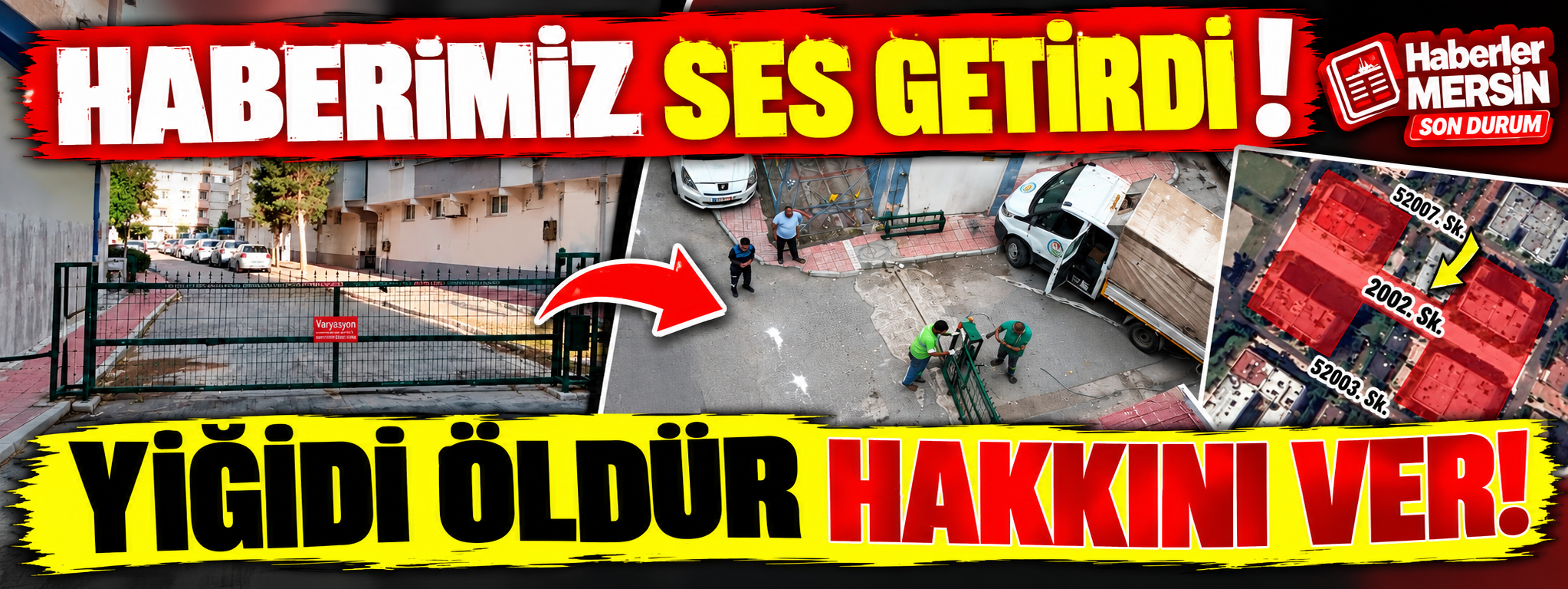 Mezitli’de Kapalı Sokakta Belediye Ekipleri Kapıyı Söktü !